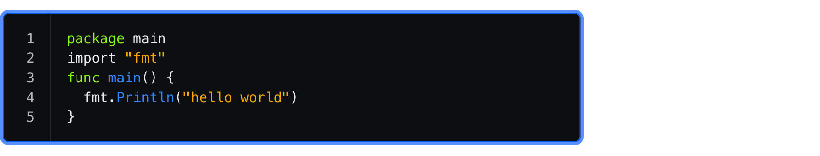 Focus state of the Code Block without the header